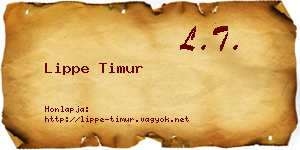 Lippe Timur névjegykártya